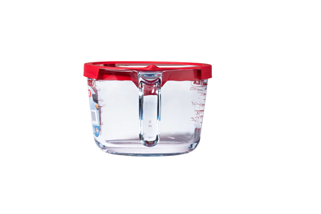 Glass measuring jug with lid 1L - Image 3