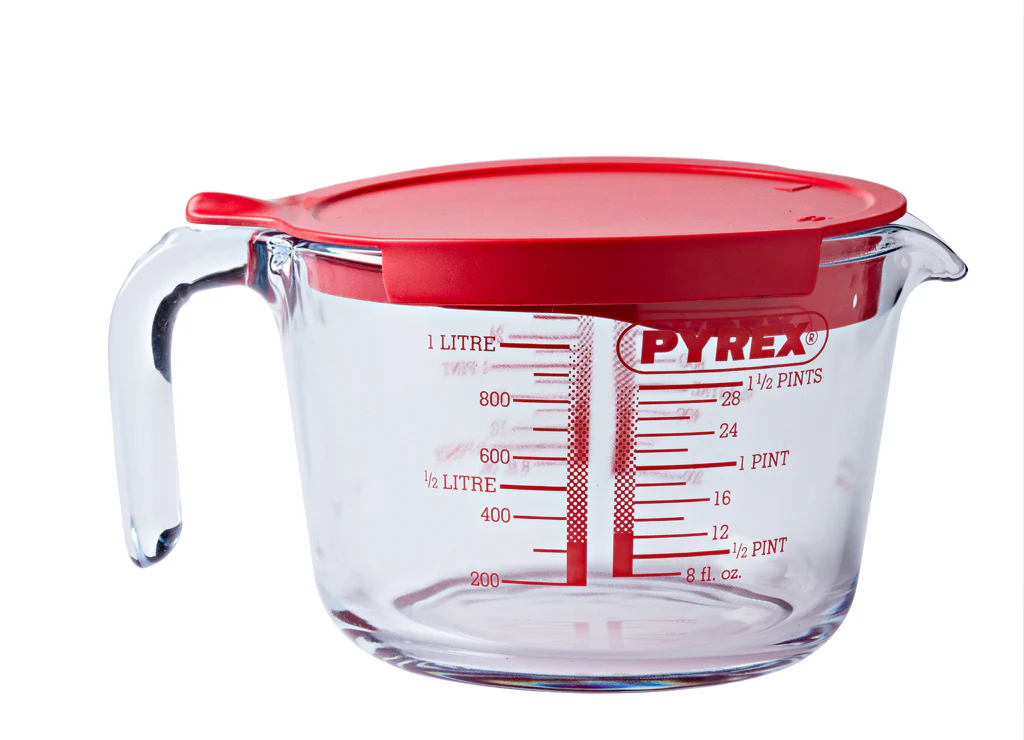 Glass measuring jug with lid 1L - Image 5