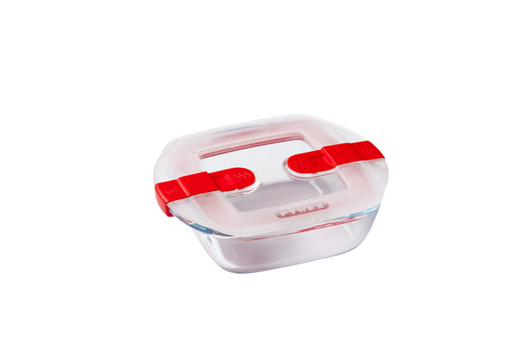 Square glass dish with steam valve lid - Cook & Heat - Image 15