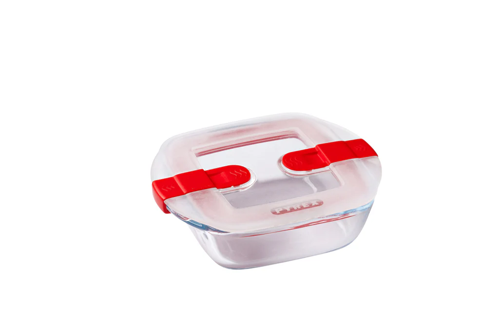 Square glass dish with steam valve lid - Cook & Heat - Image 17
