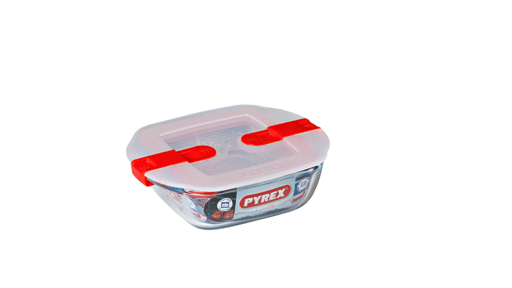 Square glass dish with steam valve lid - Cook & Heat - Image 19