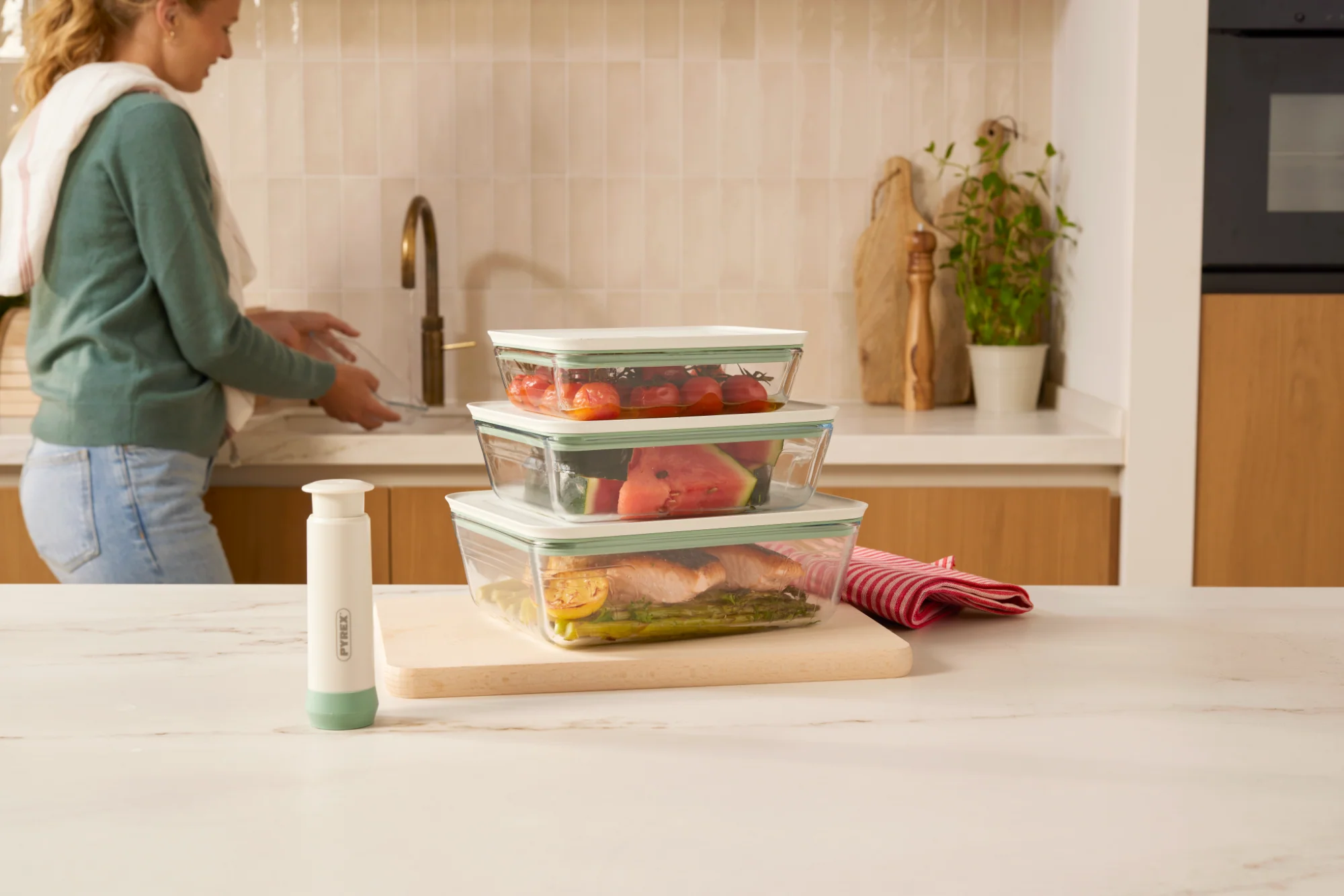 Cook&Save - Vacuum Glass food storage dish - Rectangular - Image 3