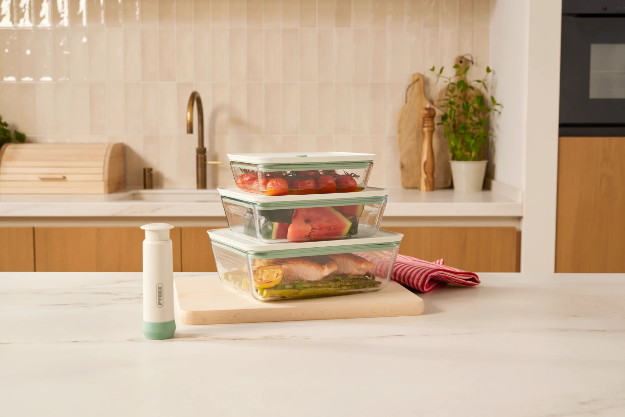 Cook&Save - Vacuum Glass food storage dish - Rectangular - Image 4