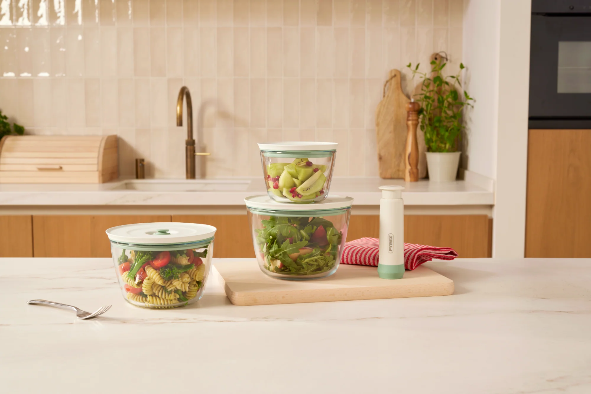 Cook&Save - Vacuum Glass food storage dish - Round - Image 3