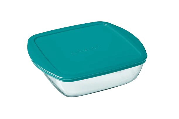 Cook & Store - Square glass dish with duck blue lid - Cook & Store - Image 9