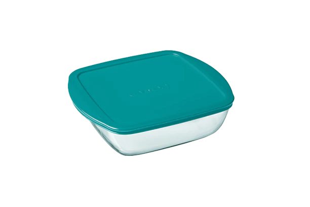 Cook & Store - Square glass dish with duck blue lid - Cook & Store - Image 8