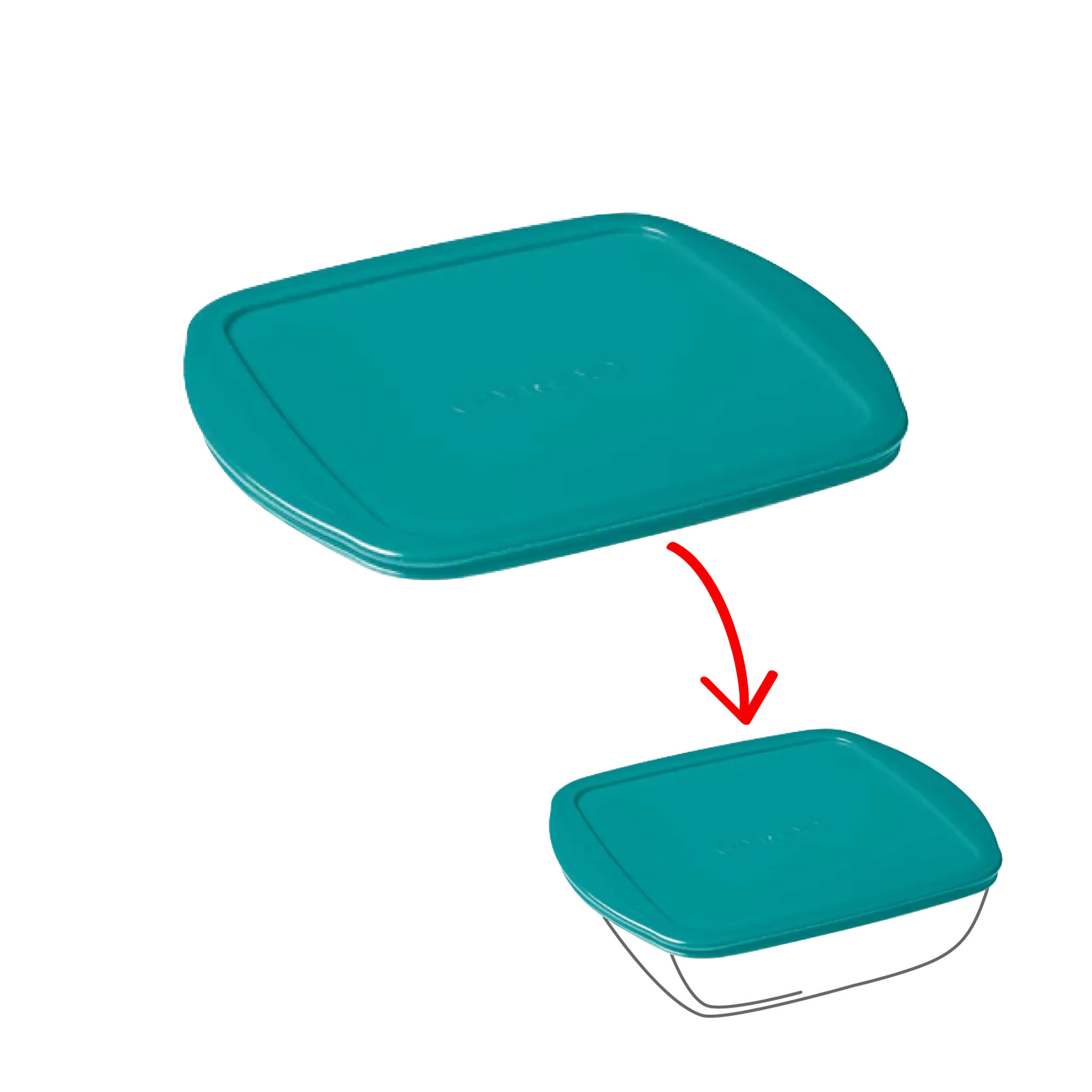 Cook&Store - Peacock green square replacement lid - Image 6