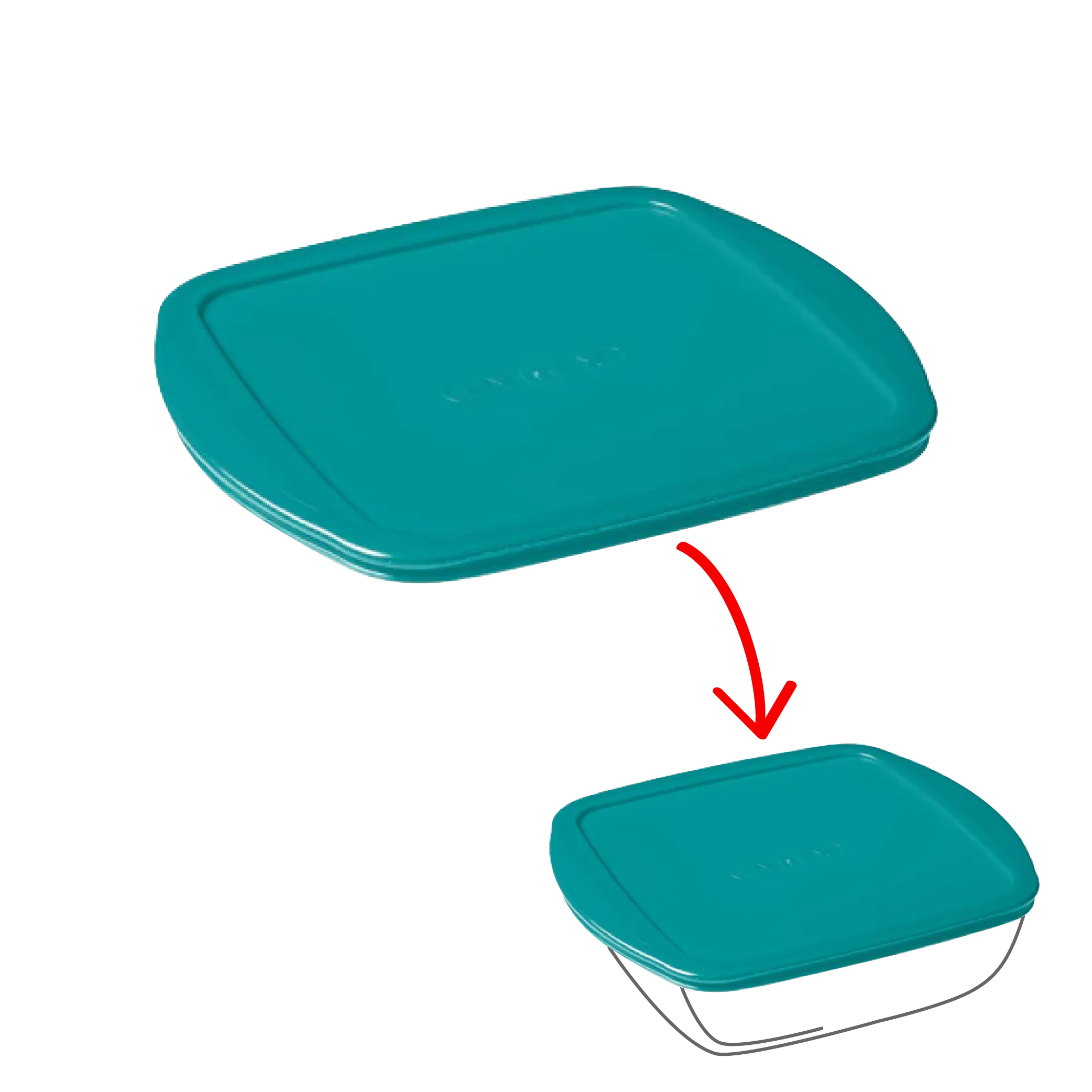 Cook&Store - Peacock green square replacement lid - Image 7