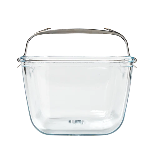 Glass airfryer dish with removable handle - Image 7