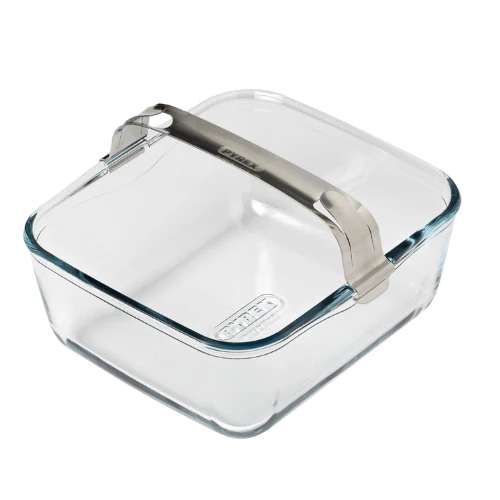 Glass airfryer dish with removable handle - Image 8