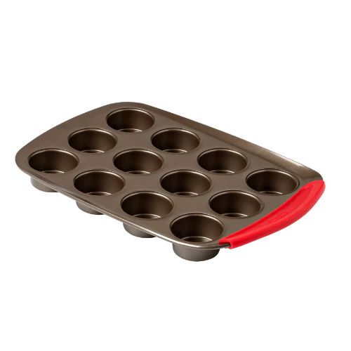 Metal Muffin & Cupcake tray with silicone handle - asimetriA - Image 4