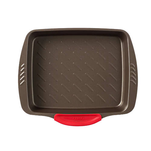 Rectangular metal oven dish with slicone handle - asimetriA - Image 7