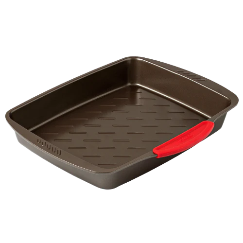Rectangular metal oven dish with slicone handle - asimetriA - Image 9