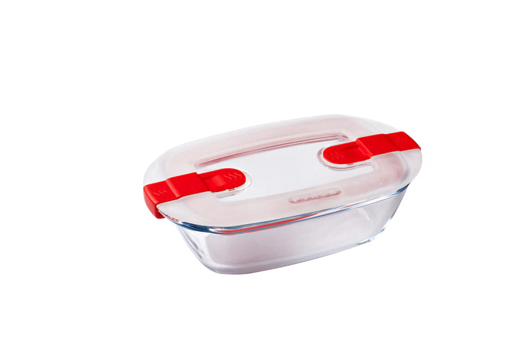 Cook&Heat - Lot de 5 boites de conservation en verre avec Lid à valves vapeur - Image 11