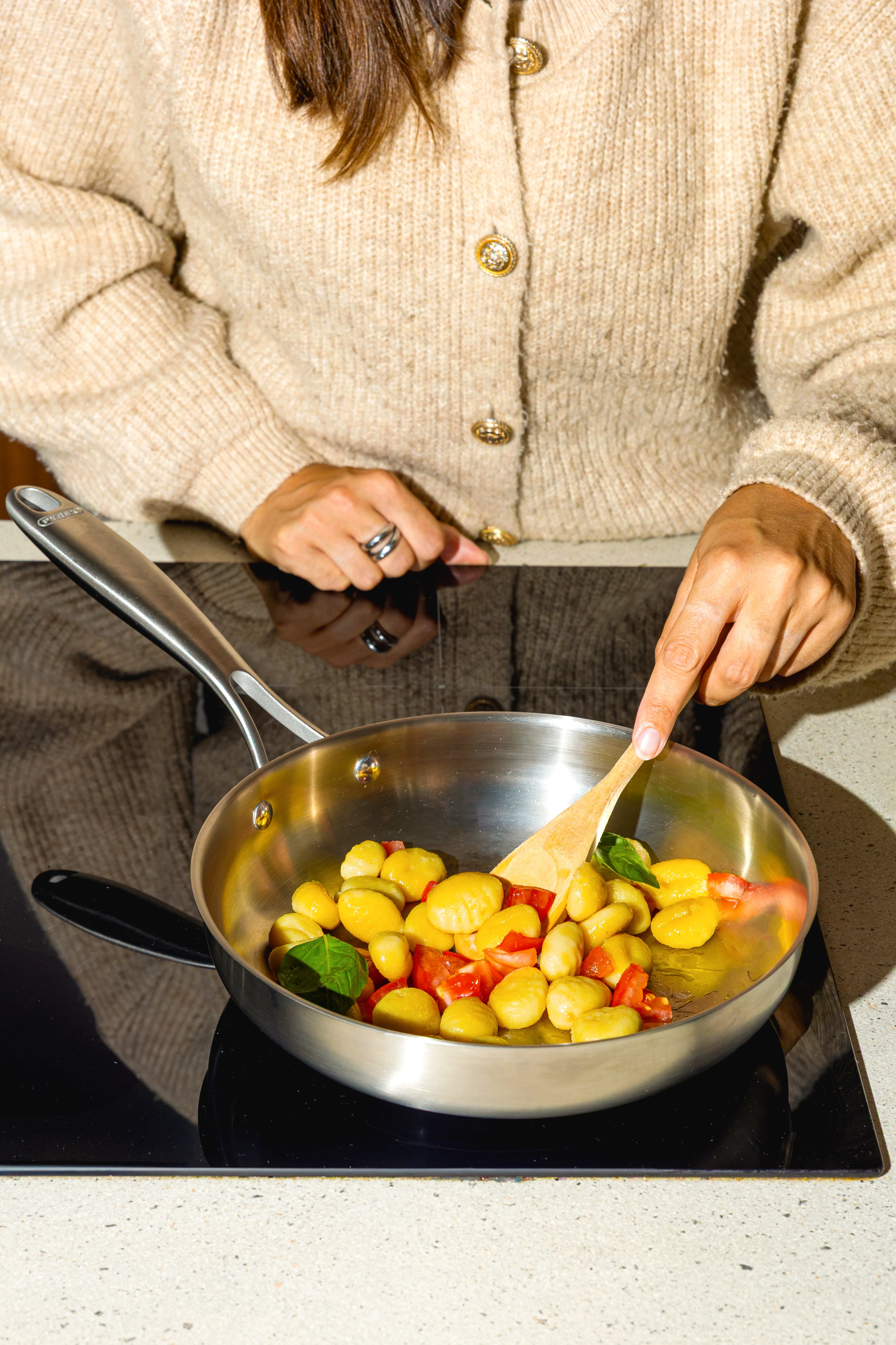 Stainless steel frying pan fixed handle – Infinity - Image 5